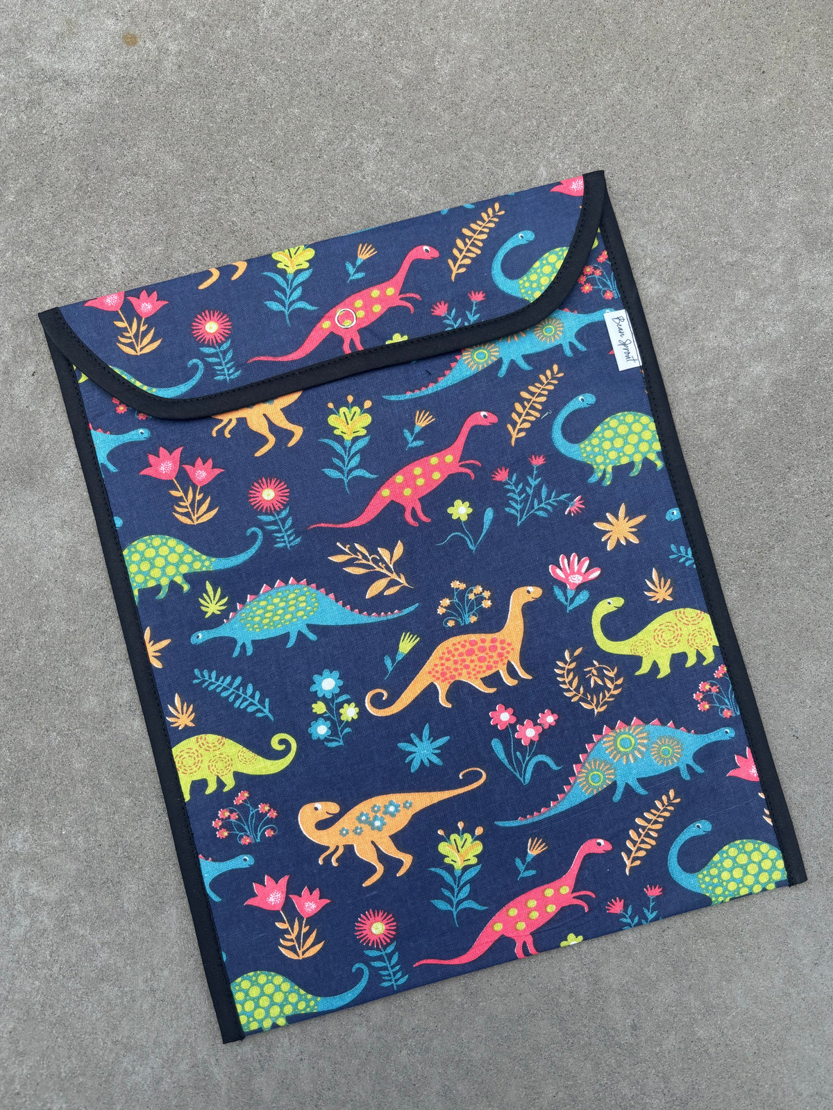 Book Bag - Floral Dino