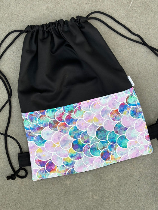 Deluxe Swim Bag - Mermaid Scales (sideways design)