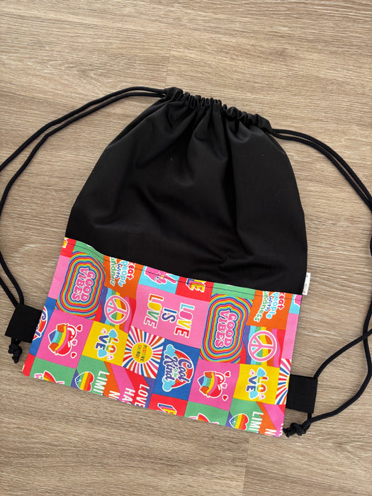Deluxe Swim Bag - Good Vibes(side way design)