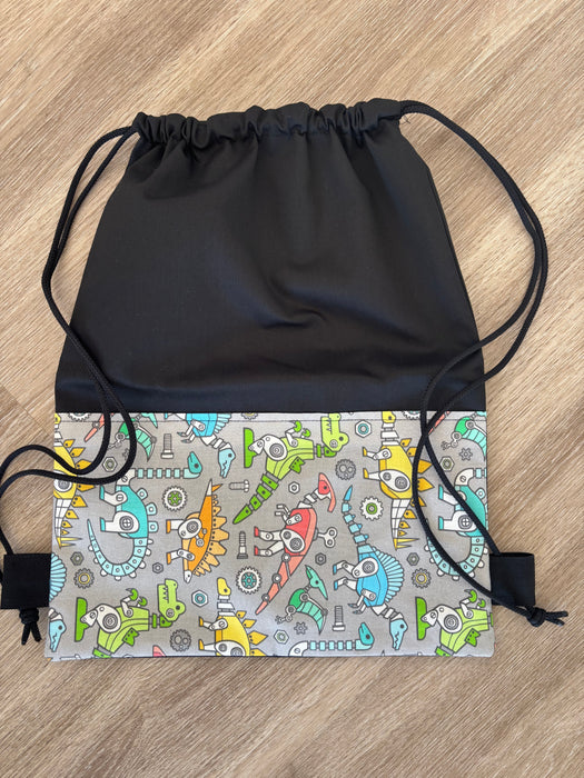 Deluxe Swim Bag - Robot Dino (side way design)