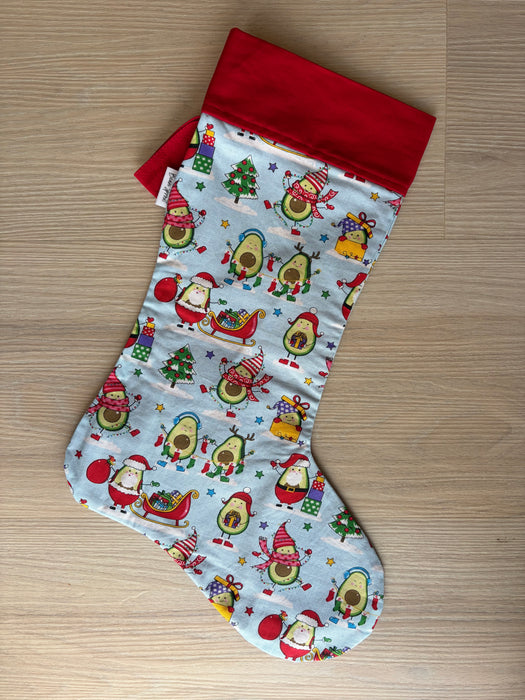 Christmas Stockings - Avo Party with Red Top