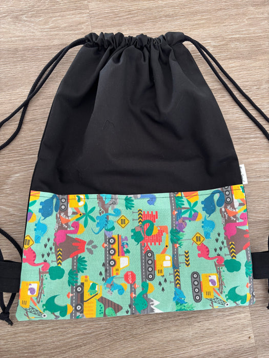 Deluxe Swim Bag - Dino construction (side way design)