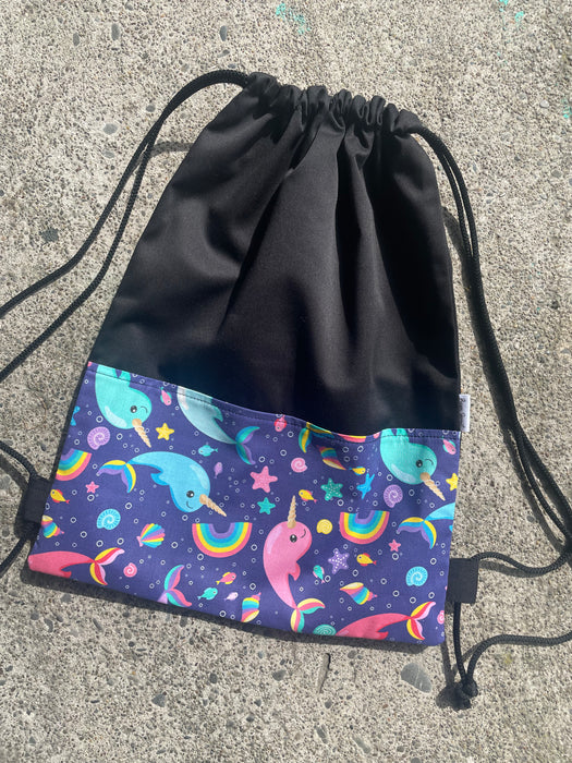 Deluxe Swim Bag - Rainbow Narwhals