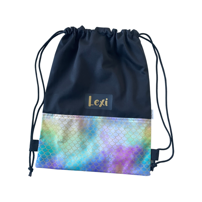 Deluxe Swim Bag - Gold Mermaid Scales