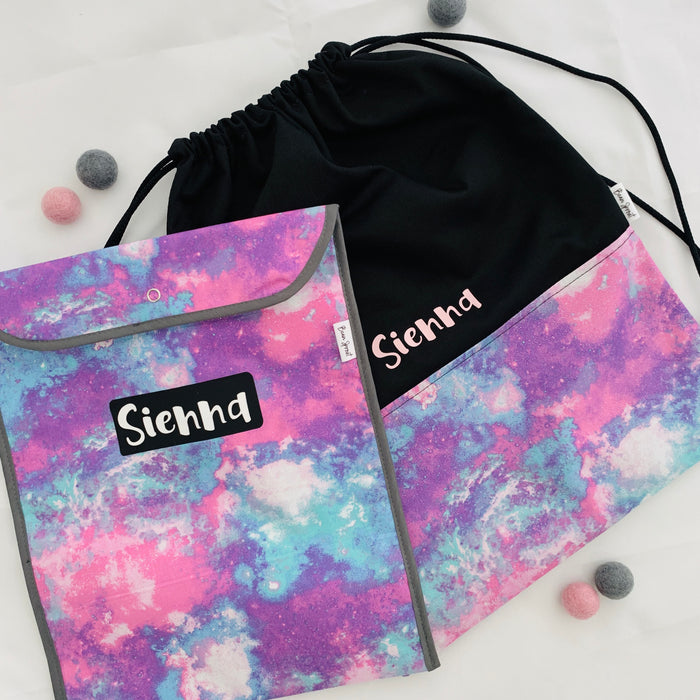 Book/Swim Bag Combo - Glitter Galaxy