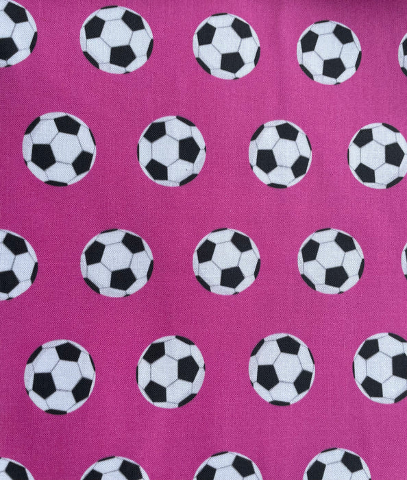 Deluxe Swim Bag - Pink Soccer Balls
