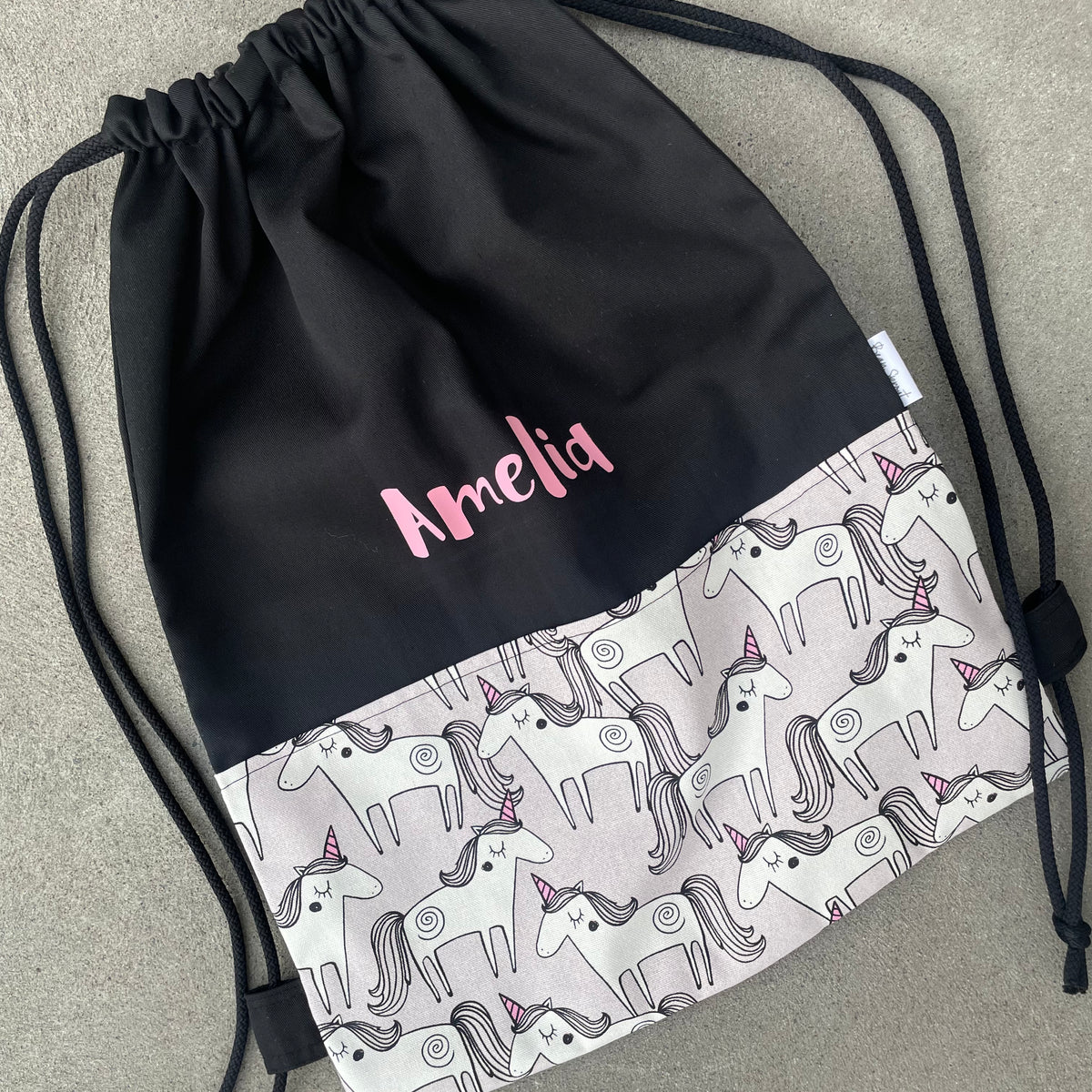 Swirly Unicorns Deluxe Swim Bag Bean Sprout