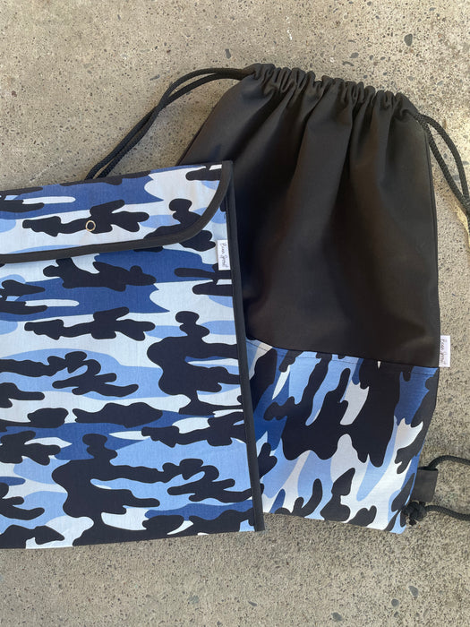 Book/Swim Bag Combo - Blue Camo