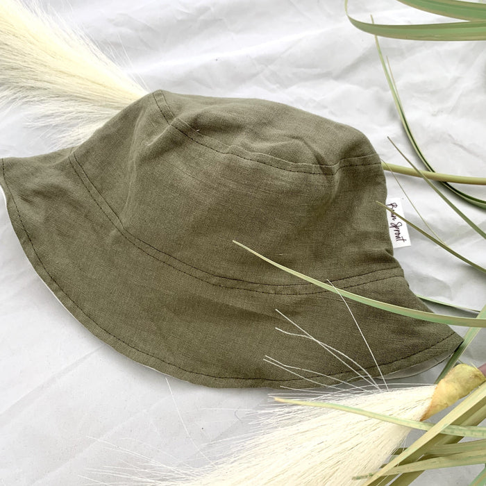 Linen Hat - Moss