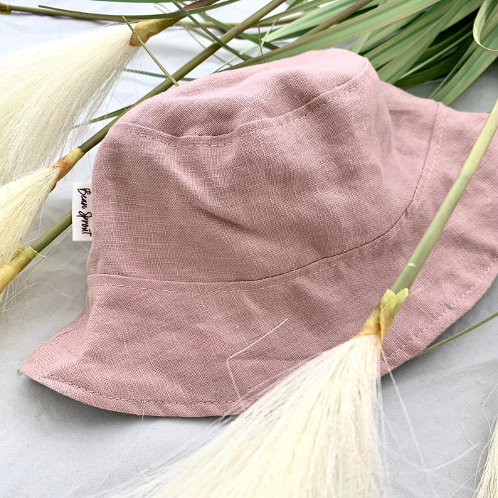 Linen Hat - Blush