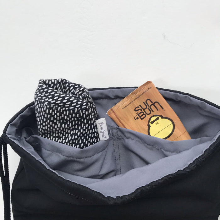 Deluxe Swim Bag - Navy Soccer Balls