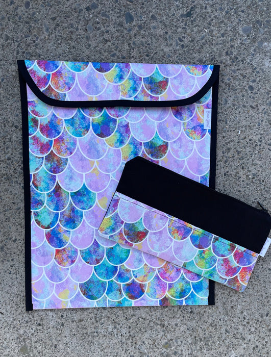 Book Bag/Pencil Case Combo - Mermaid Scales